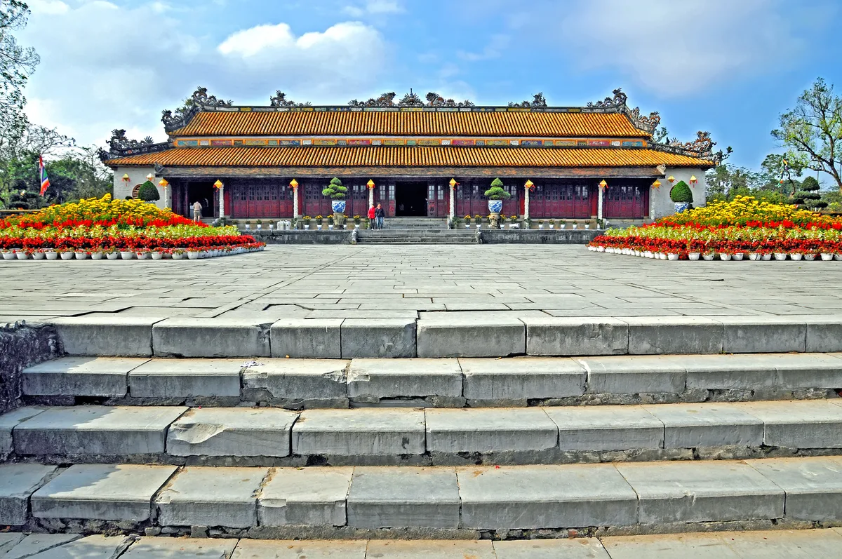 Ceremonial palace courtyard inside Hue's historic Imperial City