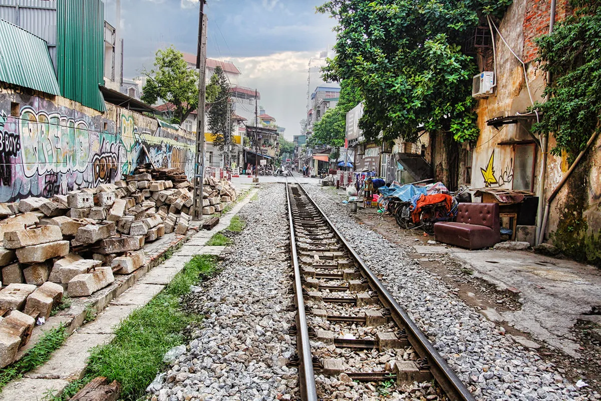 Hanoi VN Railway alley, shown in the Day-by-Day Hanoi 2-Day Itinerary Plan section of this Vietnam travel guide