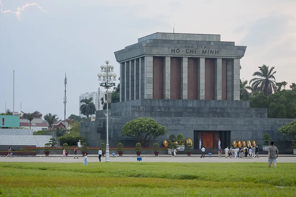 Hanoi Vietnam Mausoleum of Ho Chi Minh, shown in the Distance & Quick Answer section of this Vietnam travel guide